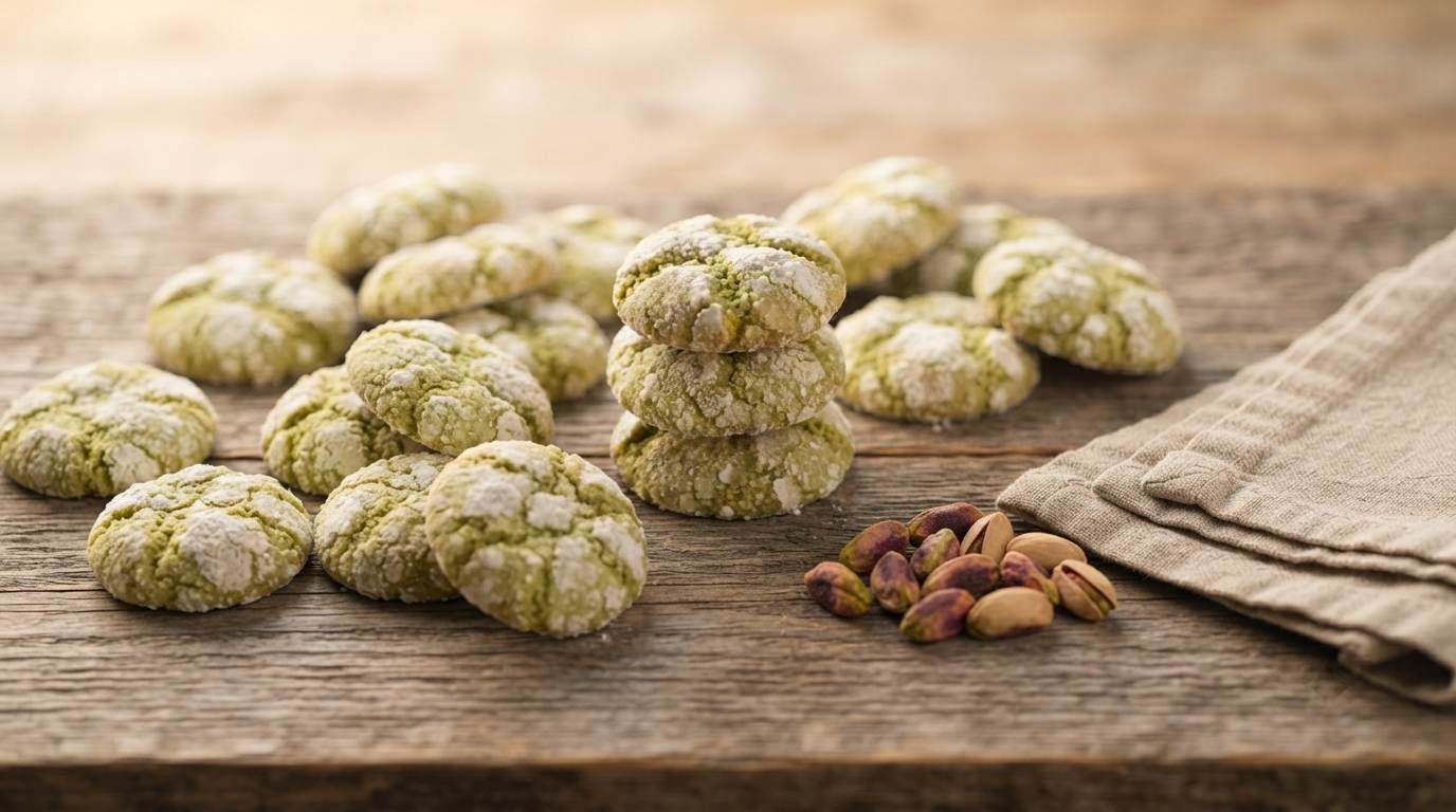 pistachio-crinkle-cookies-landscape-hero-wood-spread