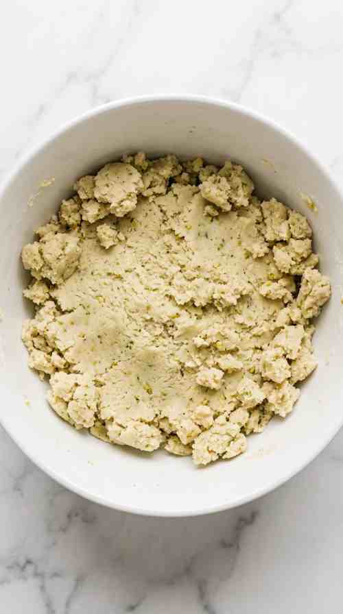 pistachio-shortbread-cookies-process-step-3-pistachio-shortbread-dough-coming-together-in-bowl