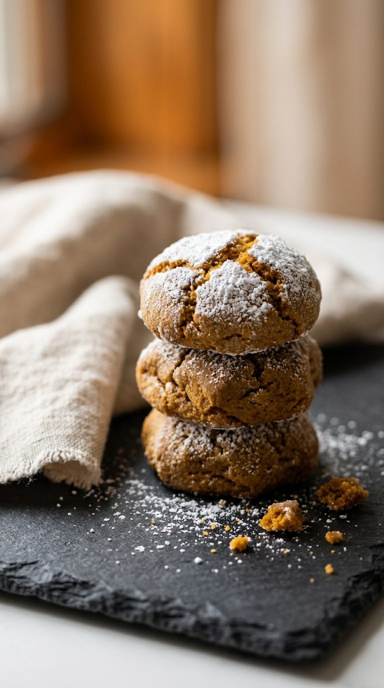 pumpkin-crinkle-cookies-macro-close-up-crumb
