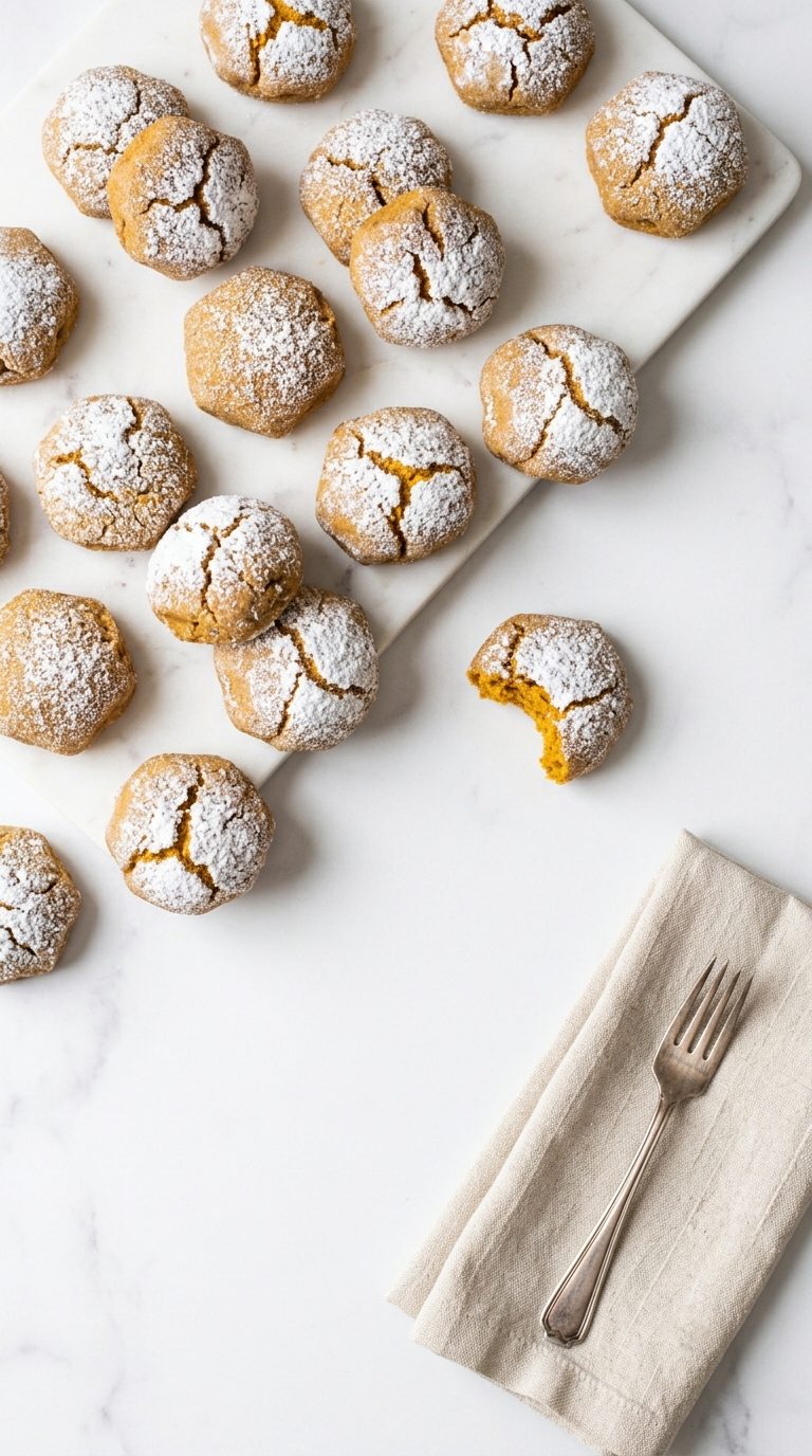 pumpkin-crinkle-cookies-overhead-shot-2-white-marble