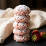 strawberry-crinkle-cookies-hero-shot-1-stacked-on-dark-slate