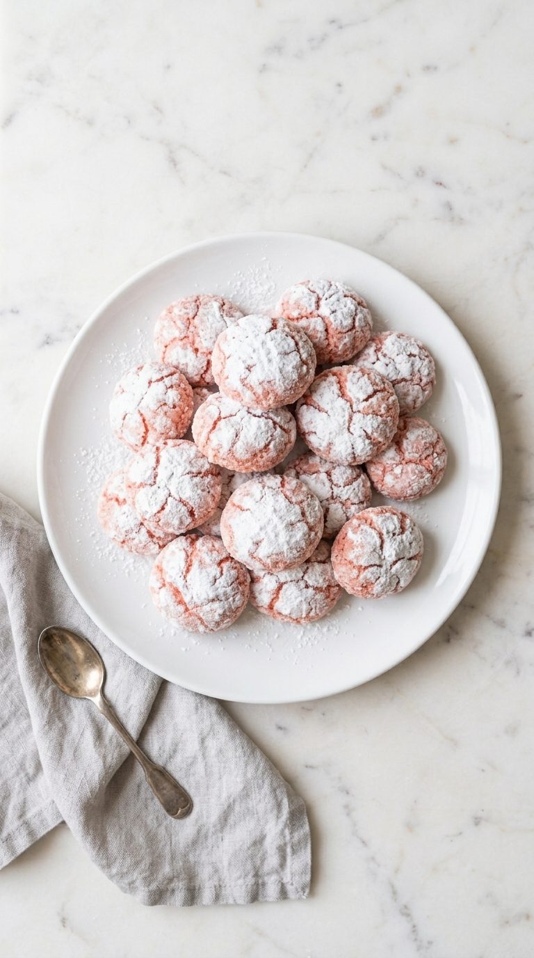 strawberry-crinkle-cookies-hero-shot-4-dark-moody-stack