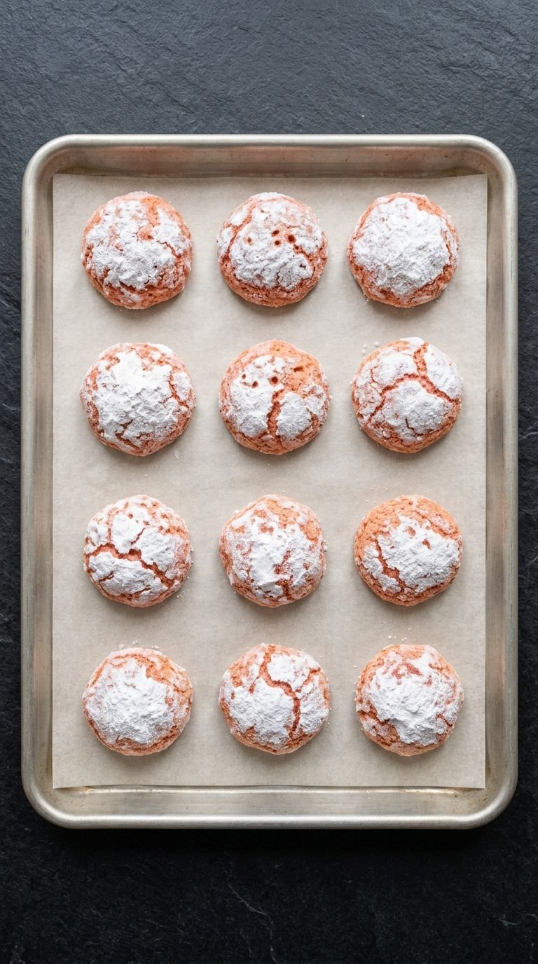 strawberry-crinkle-cookies-process-step-6-cooling-on-wire-rack