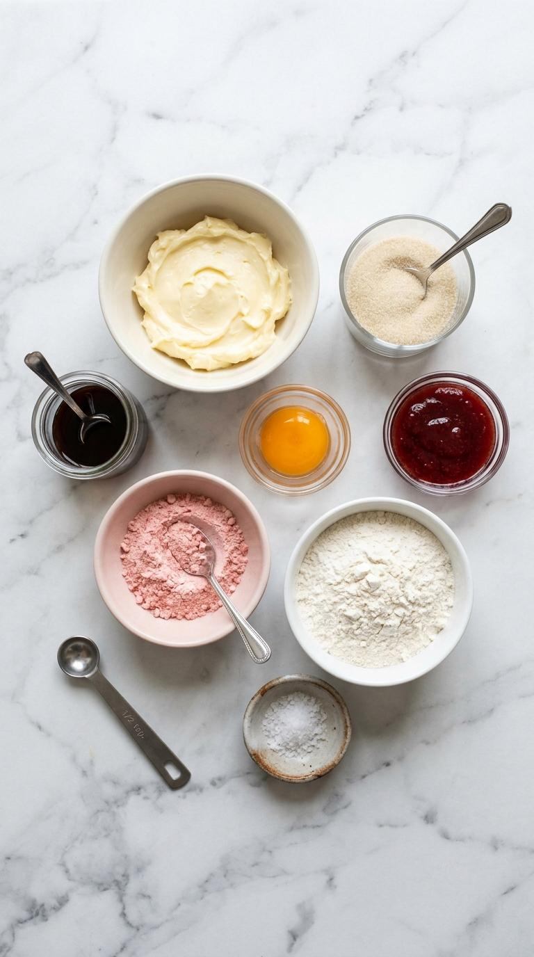 strawberry-thumbprint-cookies-ingredients