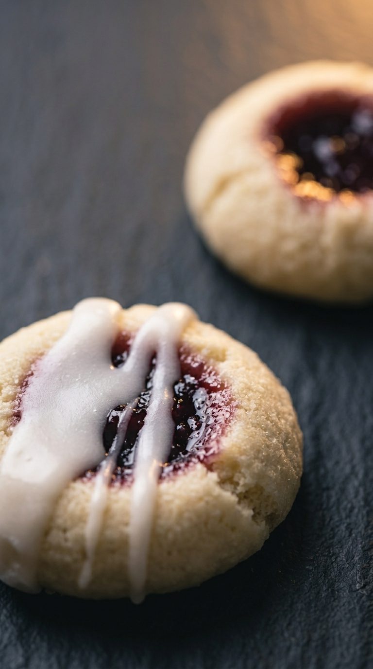 thumbprint-cookies-with-icing-macro-closeup