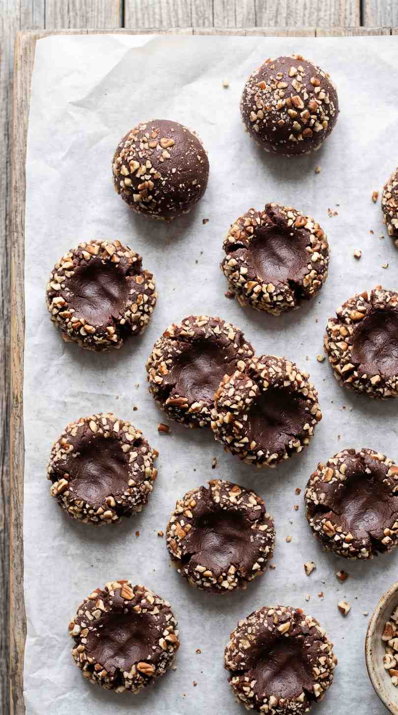 turtle-thumbprint-cookies-process-5-roll-pecans-press-thumbprints-v2
