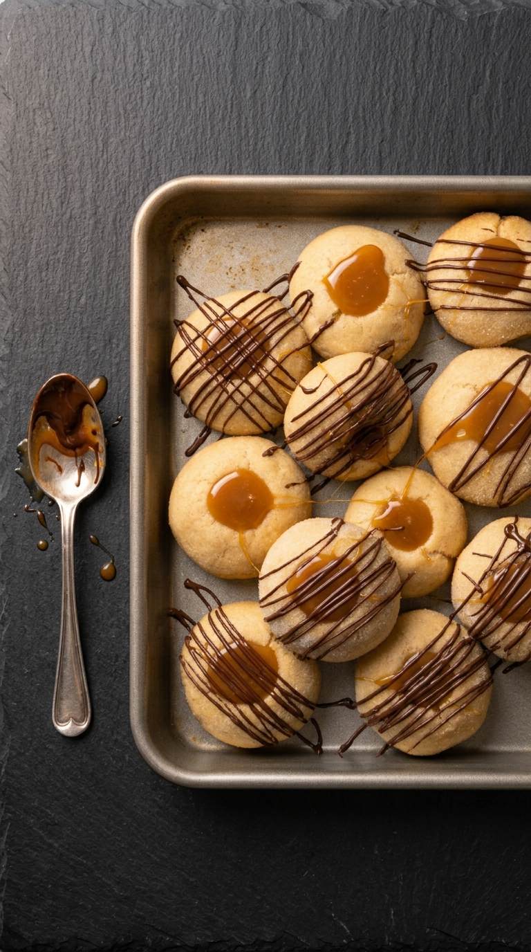 twix-thumbprint-cookies-process-7-drizzle-chocolate
