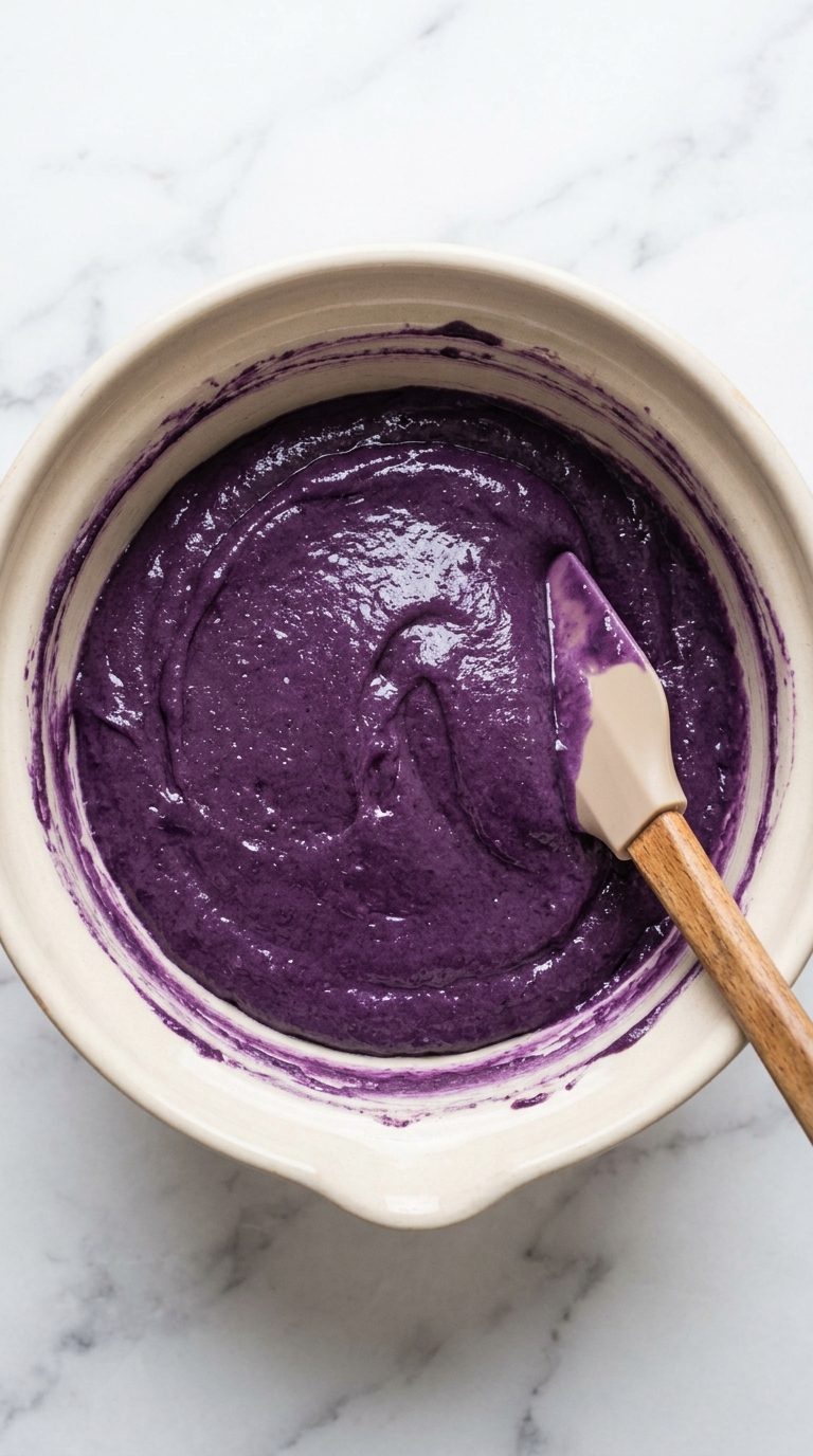 ube-crinkle-cookies-process-step-2-creamed-butter-and-sugar-batter