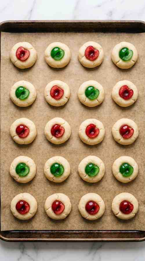 whipped-shortbread-cookies-cherry-topped