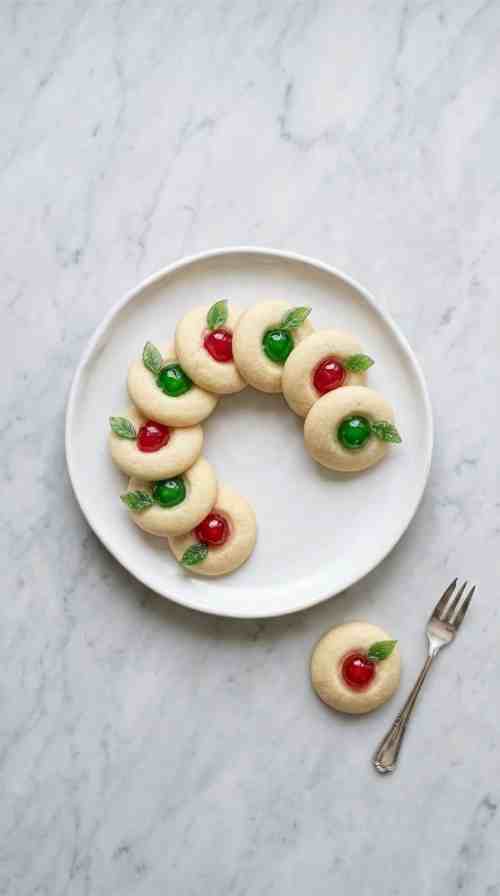 whipped-shortbread-cookies-overhead-plate