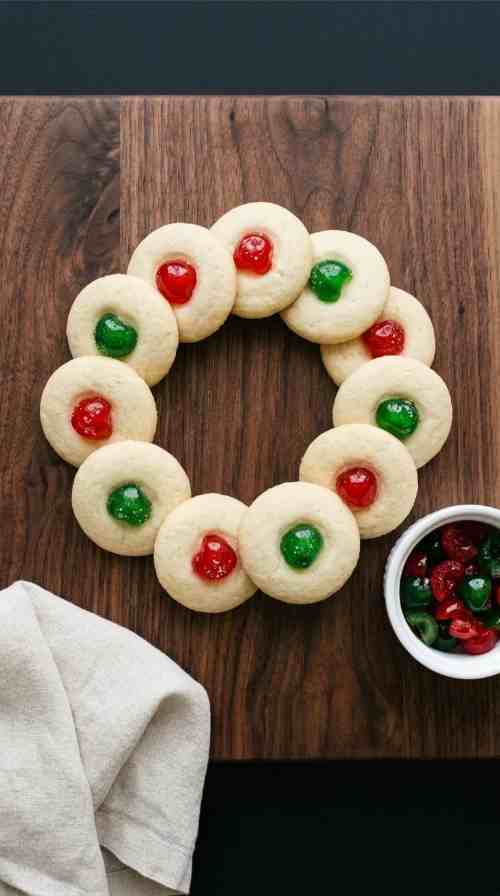 whipped-shortbread-cookies-overhead-wreath